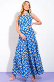 SUMMER JOURNEY BLUE TOP SKIRT SET