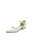 Lace One strap Buckle Pointed Toe Mules