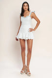 SWEETEST MOMENT WOVEN SKORT ROMPER