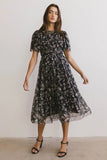 Sofia Midi Dress in Black FINAL SALE