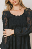 Miles Smocked Mini Dress in Navy FINAL SALE