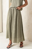 Elani Maxi Skirt in Olive FINAL SALE