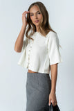 Macey Knit Sweater in Cream