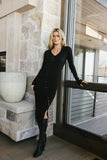 Larissa Ribbed Dress in Black FINAL SALE