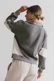 Harbor Knit Quarter Zip in Charcoal FINAL SALE