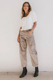 Lisette Barrel Jean in Tan Courduroy FINAL SALE