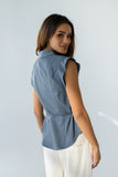 Pablo Button Up in Slate Blue