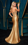 CHRISTINA GOWN REVERSE SWEETHEART STRAPLESS DRESS