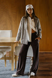 Markell Oversized Button Up in White