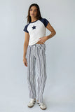 Skyla Contrast Star Top in Ivory