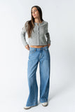 Kandy Scalloped Sweater in Grey