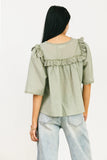 Potter Lace Blouse in Sage FINAL SALE