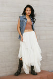 Augusta Handkerchief Skirt in Cream FINAL SALE