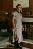 Andie Houndstooth Maxi Dress FINAL SALE
