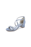 Open Toe Pearl Hollow Out Chunky Heels