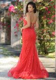 Reva Corset Gown Red Floral Lace Dress