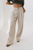 Reese Striped Slacks in Cream FINAL SALE