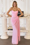 Skyler Gown Strapless Draped Chiffon Dress