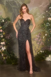 A1494 Sculptural Sequin Column Dress Andrea Leo