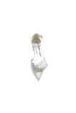 Satin Beaded Pointed Toe Ankle Strap Buckle Kitten Heels