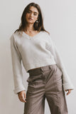 Serena Knit Sweater in Grey FINAL SALE