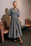 Collins Striped Maxi Dress in Grey