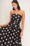Size Medium SPOTLIGHT HOUR POLKA DOT MIDI DRESS FINAL SALE