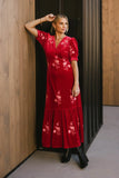 Ratana Velvet Floral Maxi Dress FINAL SALE