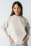 Marie Oversized Sweatshirt in Beige