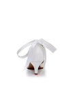 Pointed Toe Kitten Heels Ankle Strap Wedding Shoes