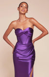 KOLLYN GOWN STRAPLESS LUXE SATIN FITTED GOWN