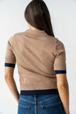 Delilah Contrast Sweater in Taupe
