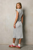 Lauren Tee Shirt Midi Dress in Heather Grey FINAL SALE