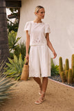 Molly Embroidered Shorts in White