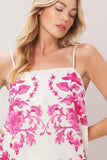 CHIC BLOSSOM PINK FLORAL MINI DRESS