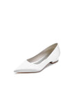 Simple Pointed Toe Satin Low Heels