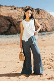Amaya Wide Leg Pants in Slate FINAL SALE