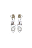 White Satin Pump with Crystal Embellished Cross Strap