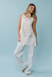 Kendall Striped Wide Leg Jeans