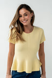 Marciano Ribbed Top in Yellow