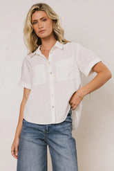 Nash Button Up in White FINAL SALE