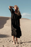 Corinne Tiered Maxi Dress in Black FINAL SALE