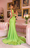47020 Ava Presley Ruched Bodice One Shoulder Dress