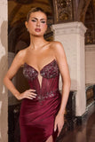 Robyn Gown Strapless Dress With Corset Bodice