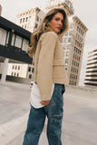 Aden Suede Jacket in Khaki FINAL SALE
