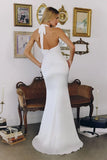 Tessa Gown Off White Mermaid Halter Satin Gown