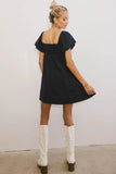 Dasha Textured Mini Dress in Navy FINAL SALE