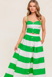 ENDLESS FLAIR TOP SKIRT SET GREEN