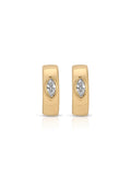 Small Marquise Crystal Hoop Earrings