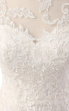 Mermaid Long Sleeve Lace Dress With Embroideries Illusion